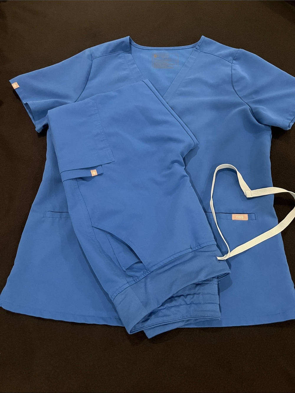 Figs Straight Leg Scrub Set in Royal Blue